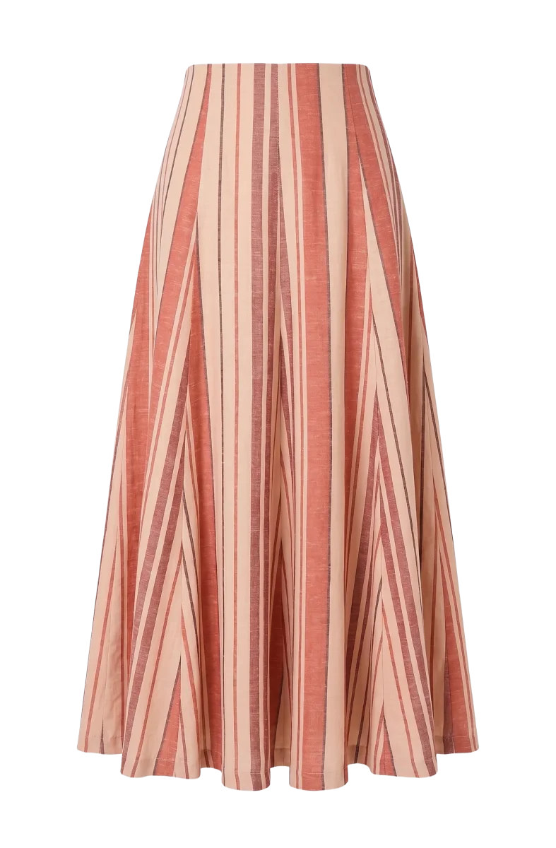 Falda Ola Rayas Coral y Lila - Imagen 8