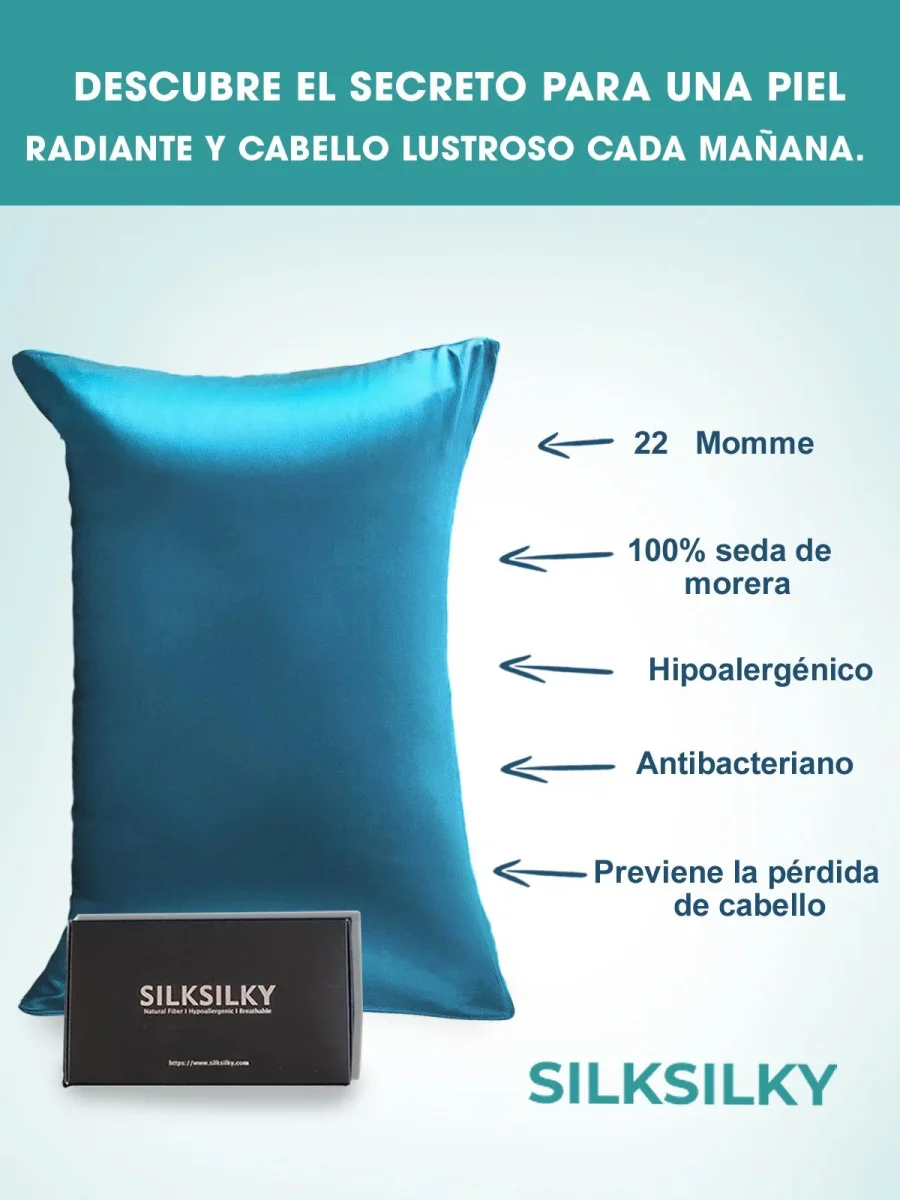 22Momme Funda Almohada de Seda - Cierre Cremallera - Imagen 4