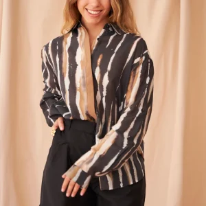 Camisa organza estampada