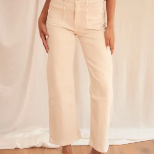 Jeans wide leg perlas