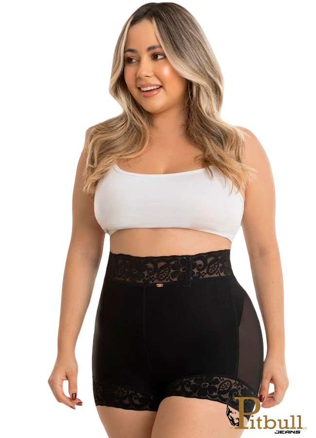 Faja Short Moldeadora Cintura Alta FPI862_2 con Encaje - Imagen 3