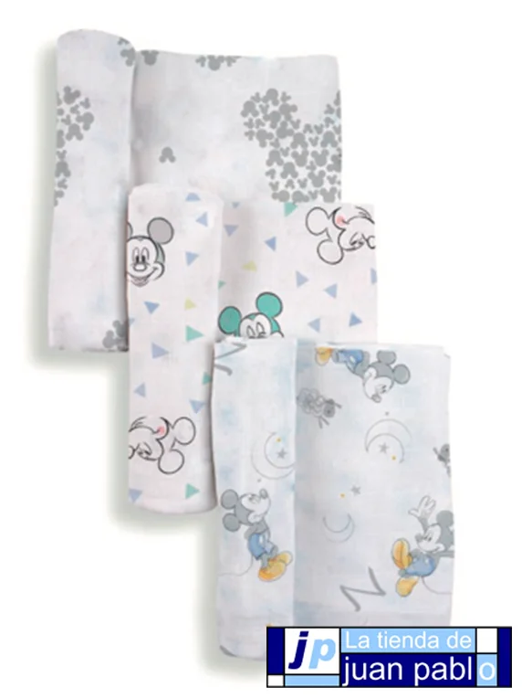INTERBABY Disney Gasas de Bebé Pack 3 Unidades - Imagen 3