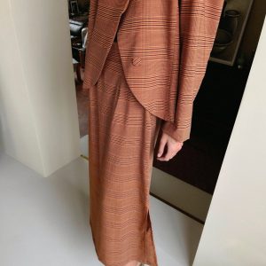 Falda Cuadros Teja