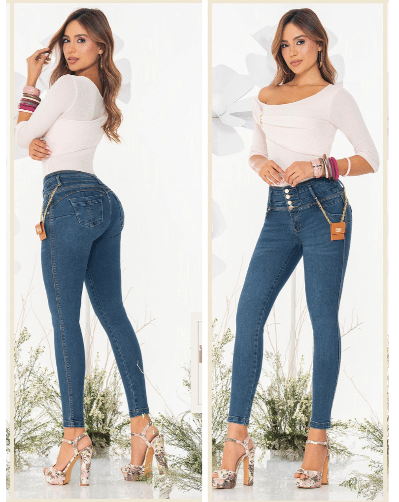 Vaquero Colombiano Levantacola Push-Up 1795 Jeans de Realce - Imagen 4