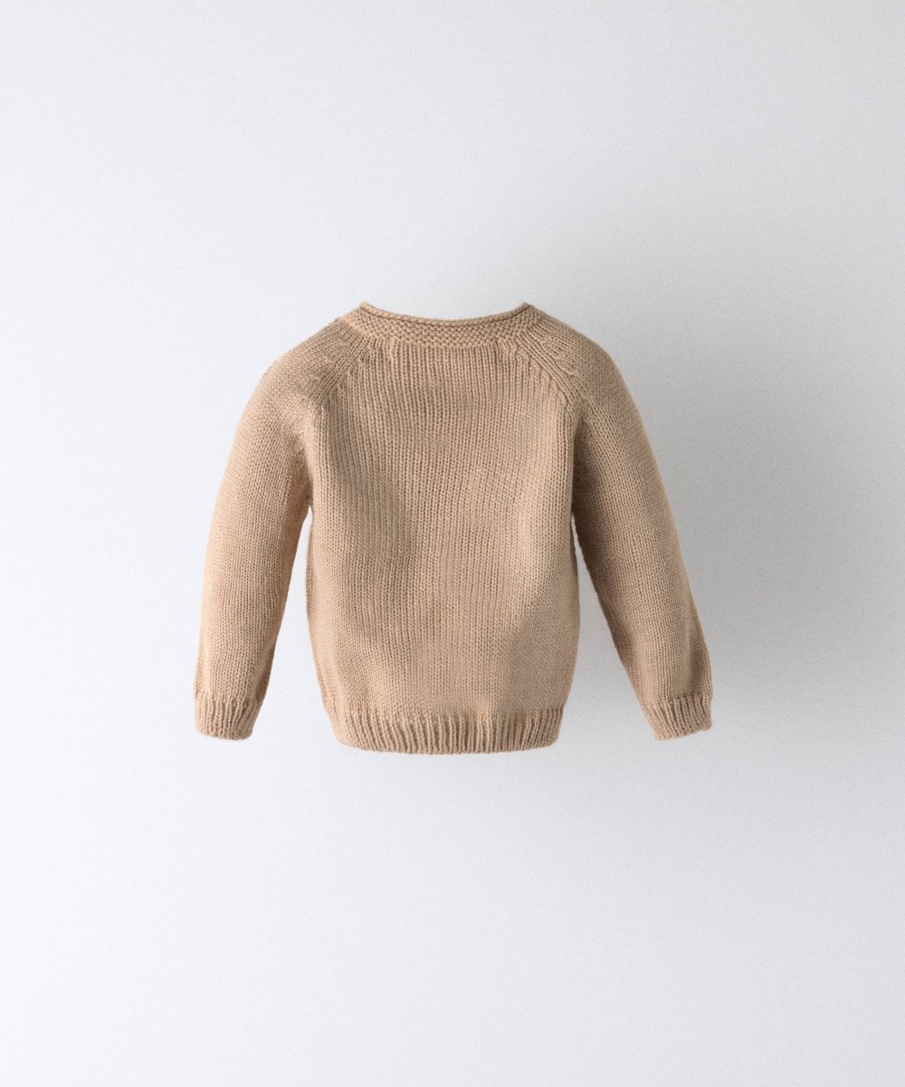 Conjunto de punto de bebé Strutt en beige de jersey y short con osito - Imagen 4