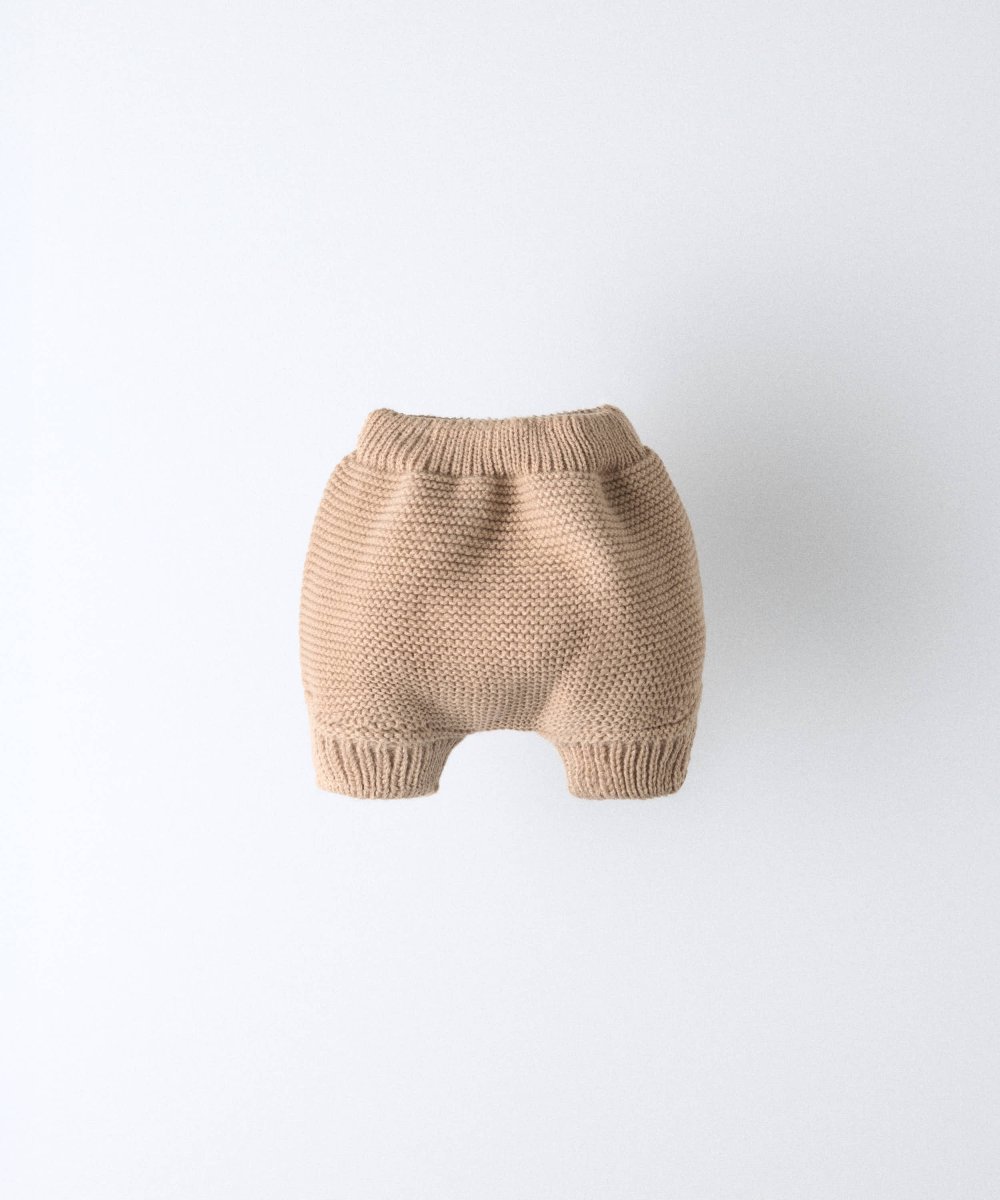 Conjunto de punto de bebé Strutt en beige de jersey y short con osito - Imagen 5