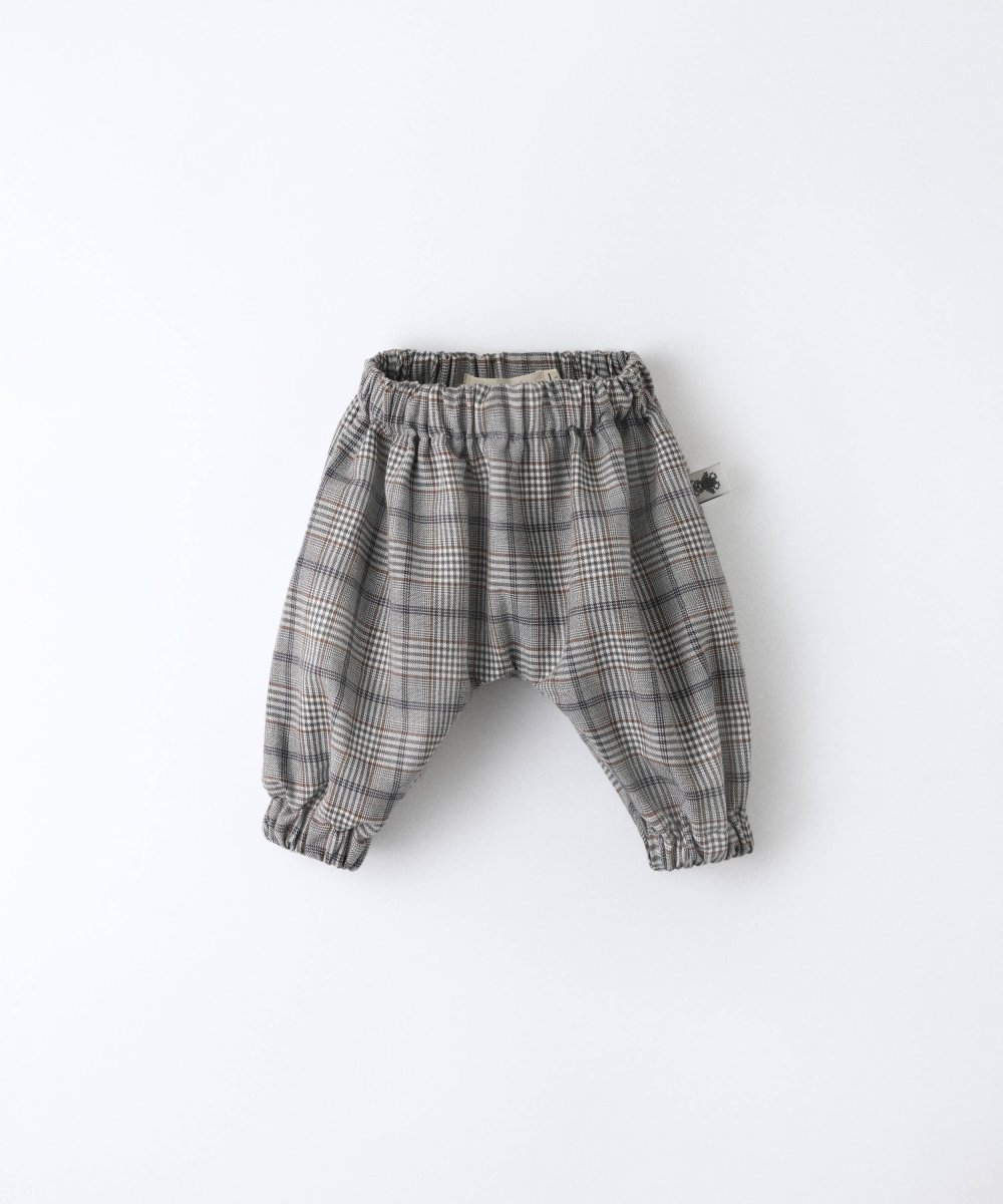 Pantalón de bebé Balloon Bloom de cuadros príncipe de Gales en gris - Imagen 2