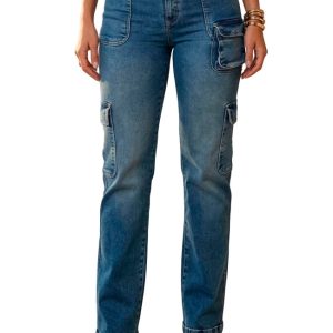 Jean Cargo Push Up Azul Medio Pitbull