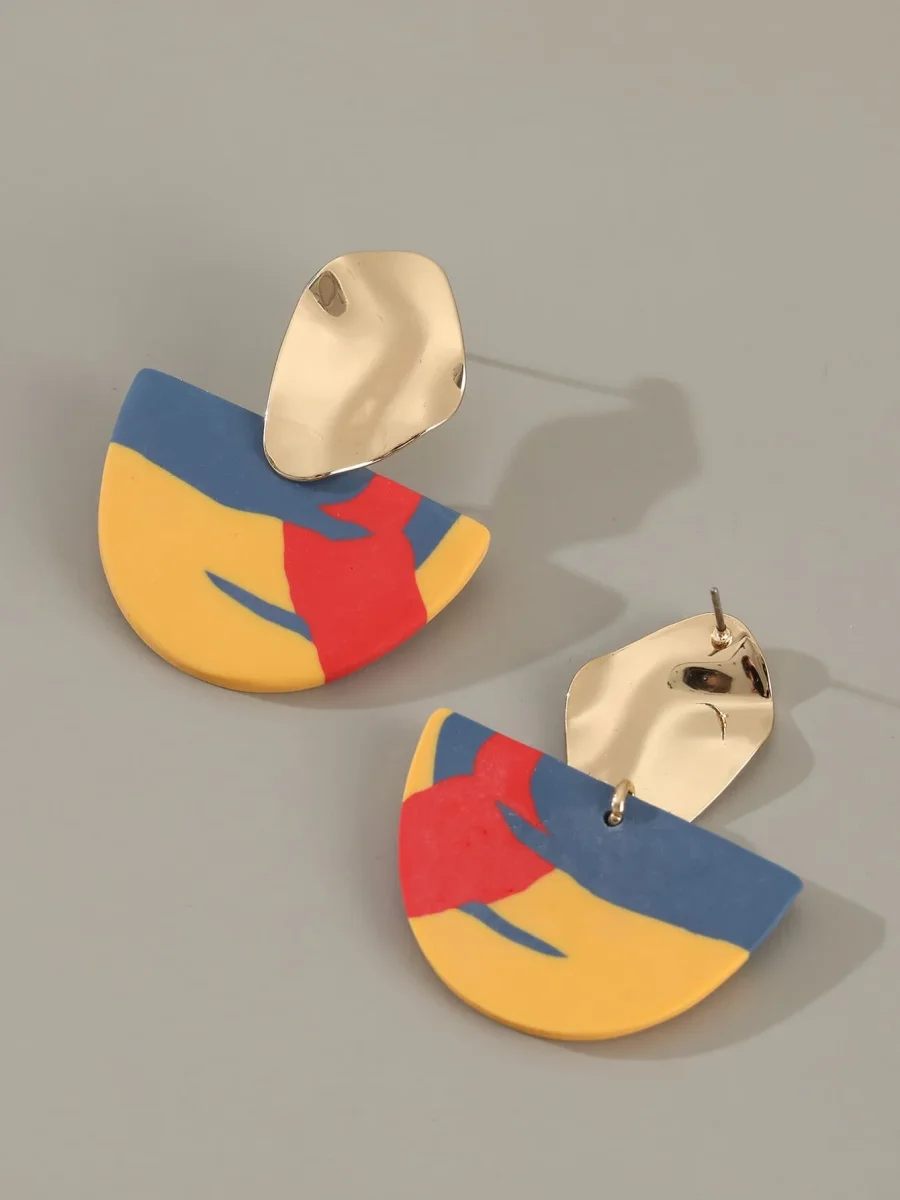 Pendientes geométricos colgantes, Serena - Imagen 4