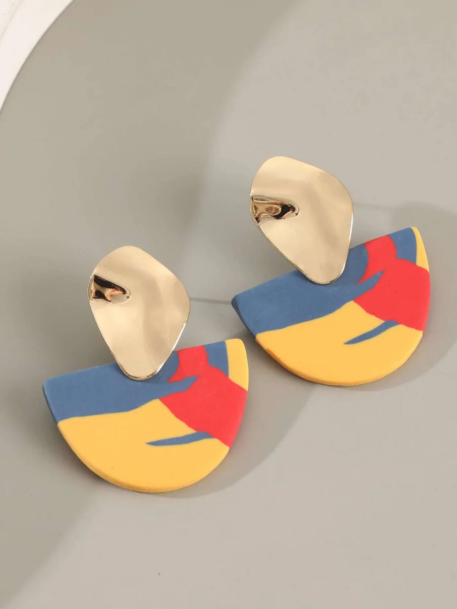 Pendientes geométricos colgantes, Serena - Imagen 3