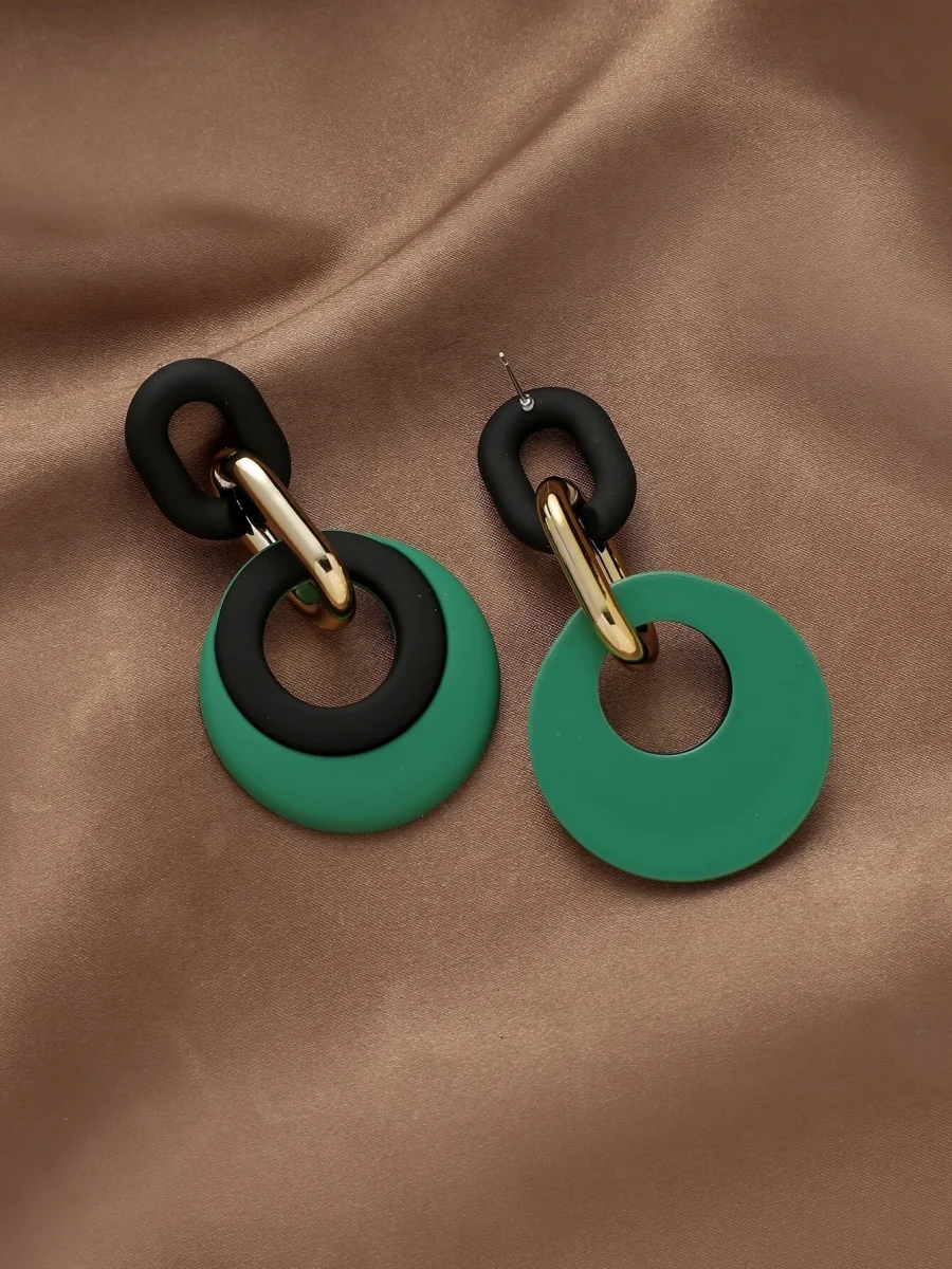 Pendientes geométricos redondos, Anahí - Imagen 4