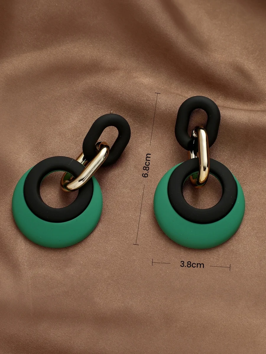 Pendientes geométricos redondos, Anahí - Imagen 5