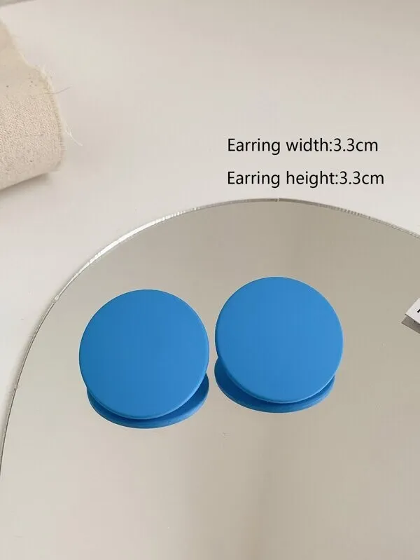 Pendientes geométricos redondos - Imagen 4