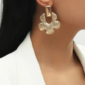 Pendiente de metal en forma de flor, Fiore