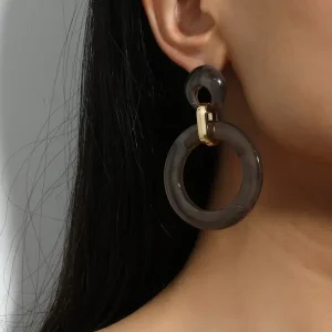 Pendientes geométricos largos acrílicos, Nicola