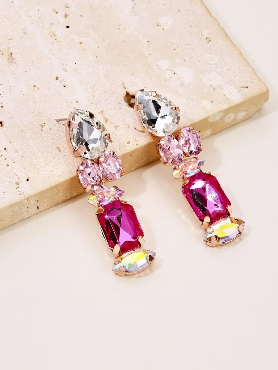 Pendientes geométricos de cristal, Sigrid - Imagen 3