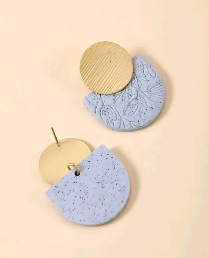 Pendientes de diseño geométrico con patrón de hoja,Jimena - Imagen 4