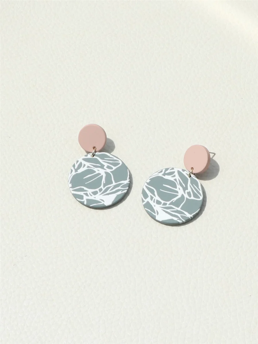 Pendientes geométricos redondos, Susan - Imagen 4