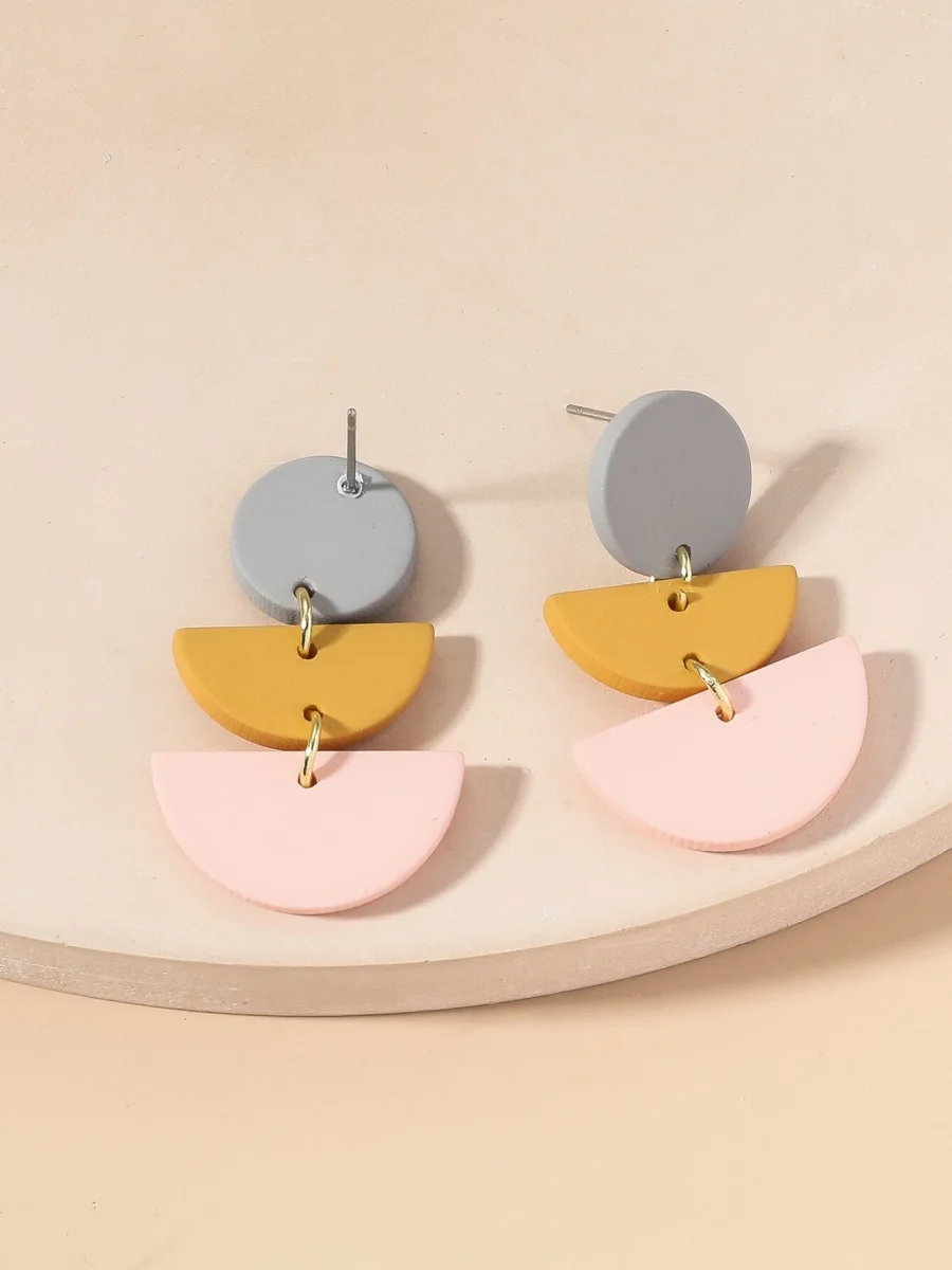 Pendientes largos de diseño geométrico, Gladis - Imagen 4