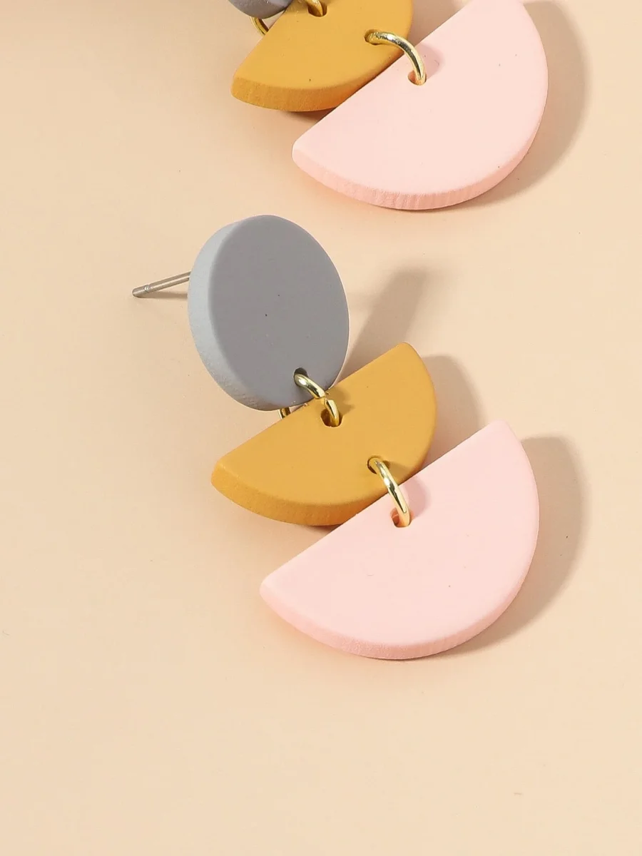 Pendientes largos de diseño geométrico, Gladis - Imagen 5