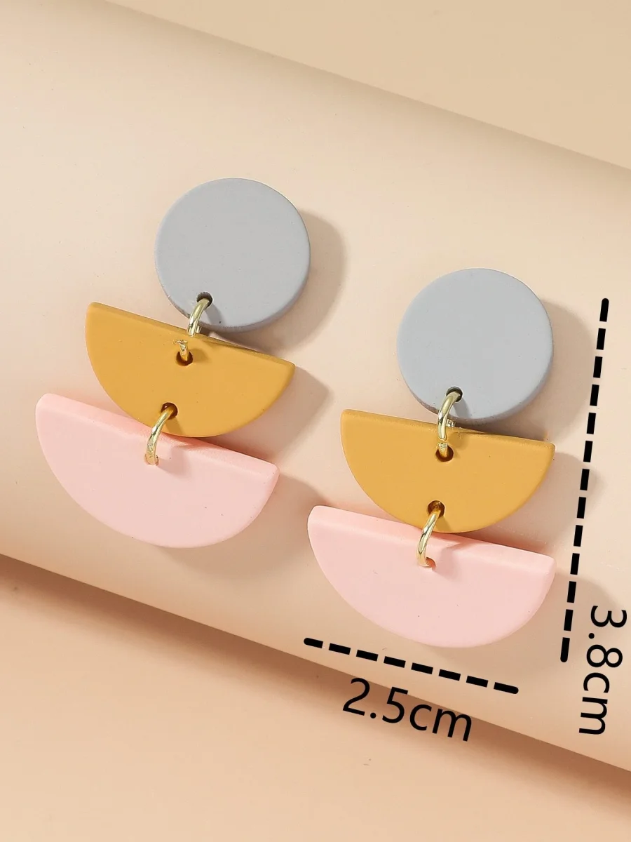 Pendientes largos de diseño geométrico, Gladis - Imagen 6