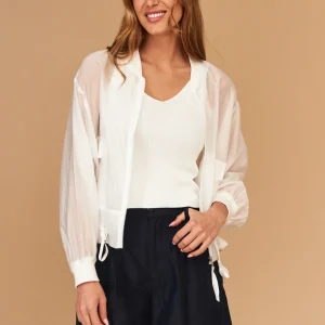 Top tricot canalé