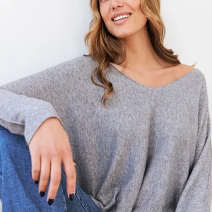 Jersey amplio cuello punta