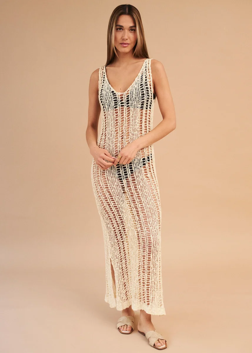 Vestido largo calado - Imagen 6