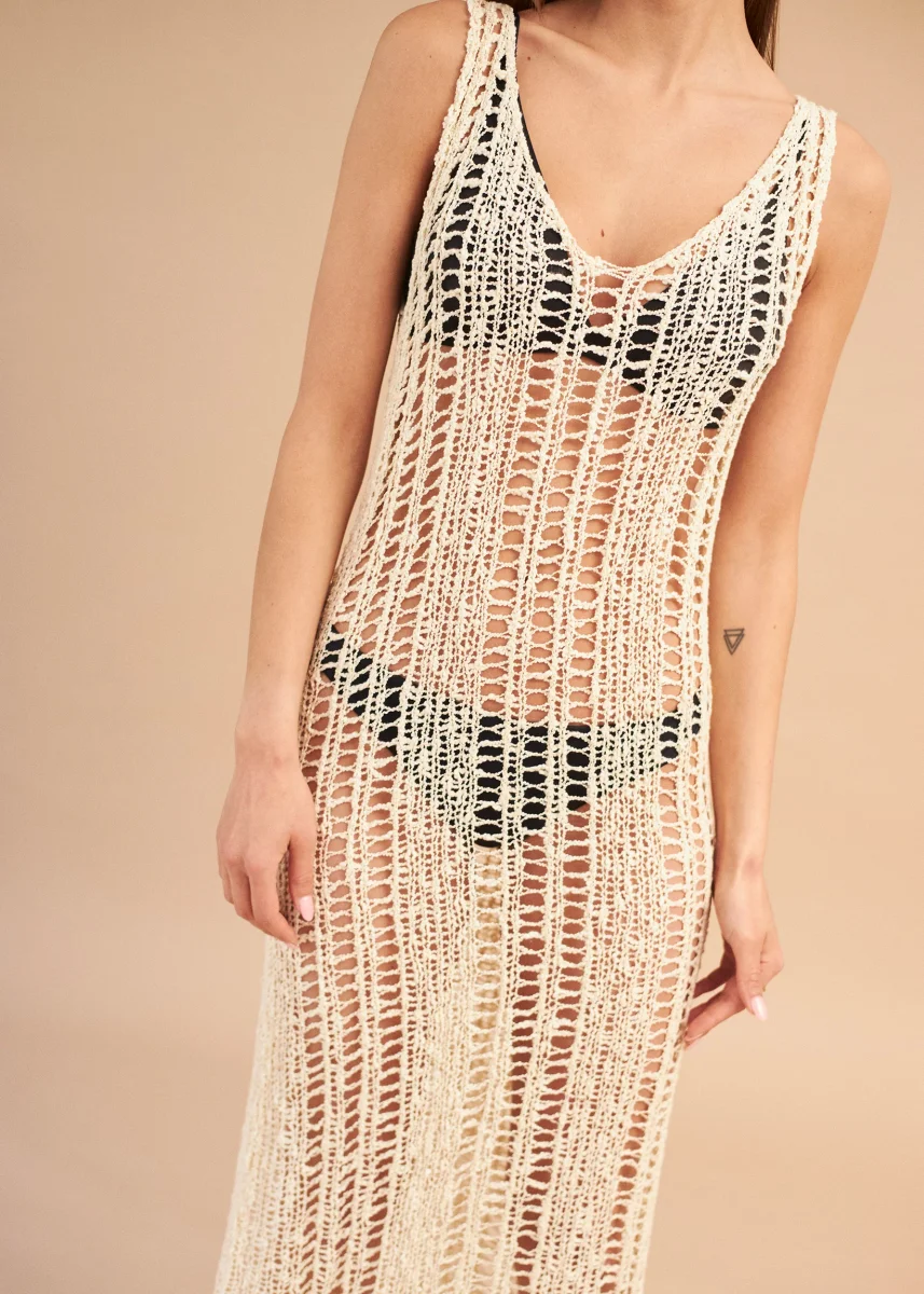 Vestido largo calado - Imagen 7