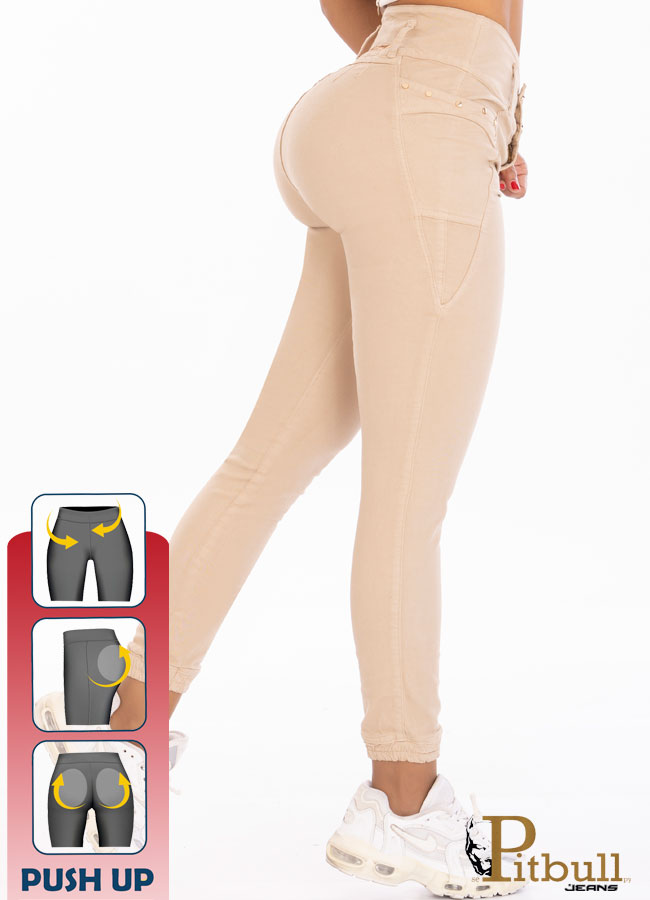 Pantalón Tiro Alto con Realce y Ajuste Perfecto - Imagen 3
