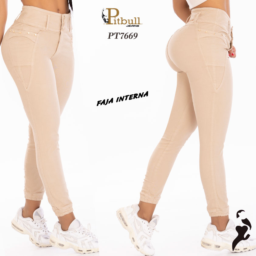 Pantalón Tiro Alto con Realce y Ajuste Perfecto - Imagen 4