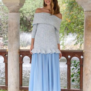 Última Talla |Brissac | Tweed y Gasa | Celeste | S