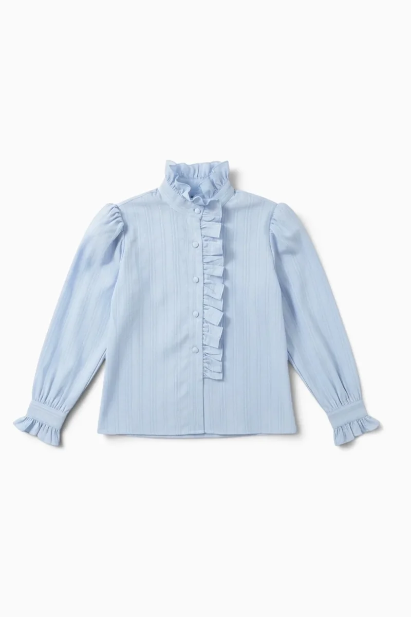 Blusa Juliette Volante Azul - Imagen 6