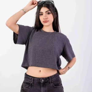Crop Basic Gris Jaspe