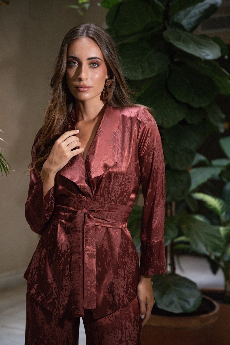 Traje Garnier | Lazada | Jacquard | Teja - Imagen 6