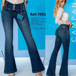 Jeans Colombiano Bolsillos con Bota Campana Ref.1092