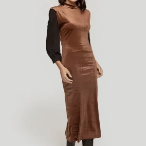 Vestido Eventos Navidad | Cenas y Comidas | Marrón | Terciopelo