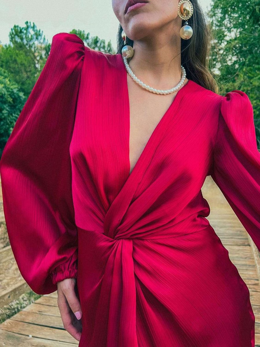 Vestido Chambery | 1 Ud Talla L 1 Ud Talla XL | Rojo - Imagen 3