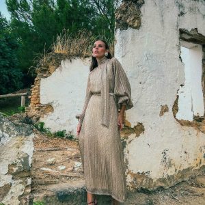 Vestido Riomaggiore | Oro | Última Ud Talla L