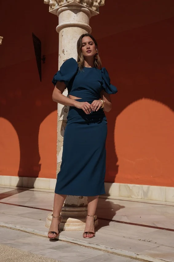 Vestido Amberes | Invitada | Graduación | Azul - Imagen 2