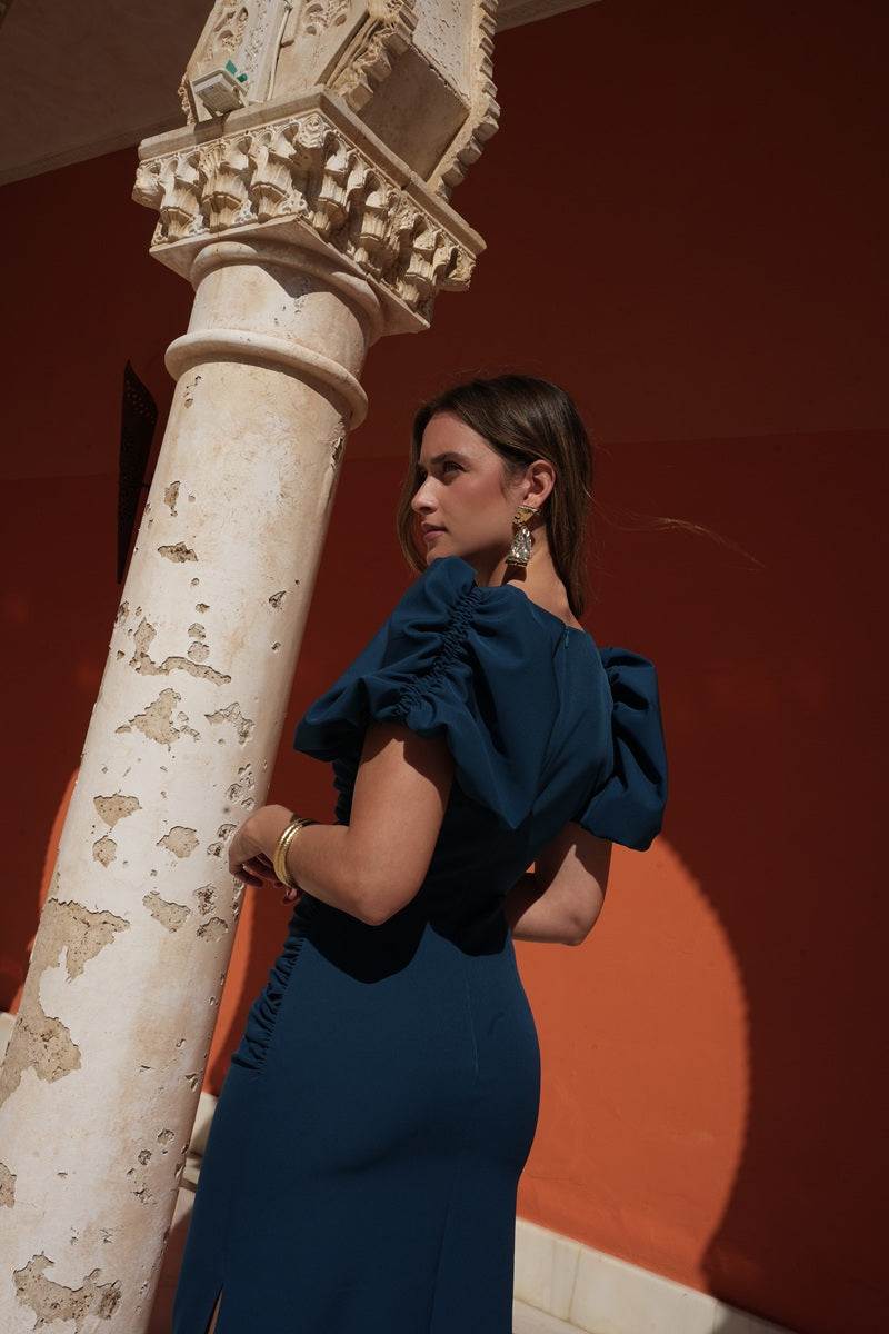 Vestido Amberes | Invitada | Graduación | Azul - Imagen 3