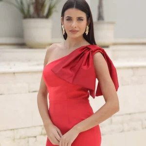Vestido Invitada Boda | Lazo | Rojo | Red Velvet
