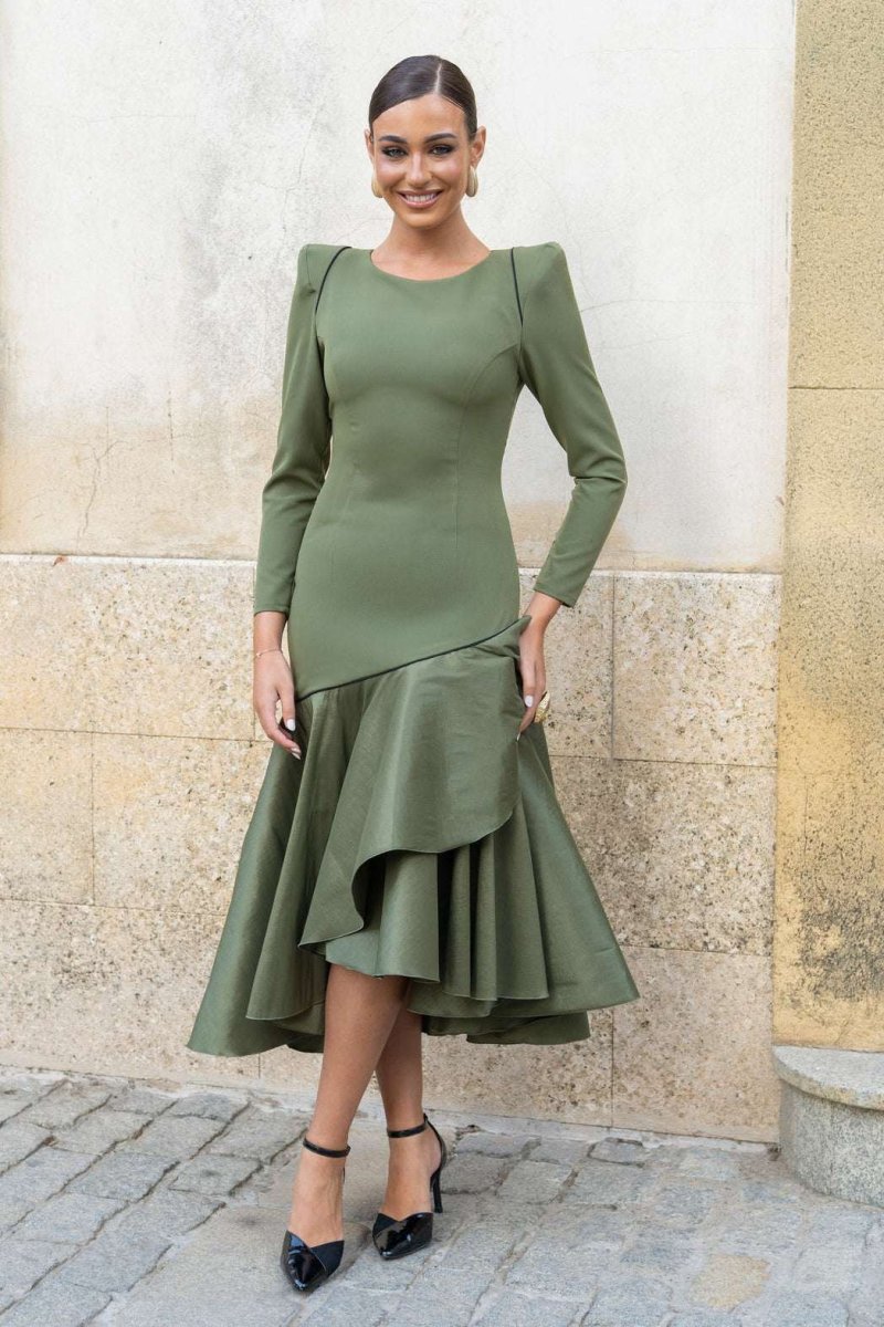 Vestido Seine | Volantes | Verde - Imagen 2