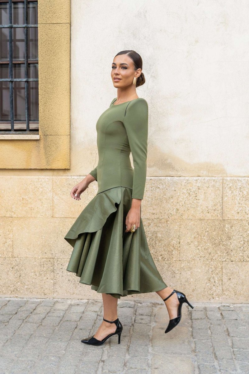 Vestido Seine | Volantes | Burdeos - Imagen 6
