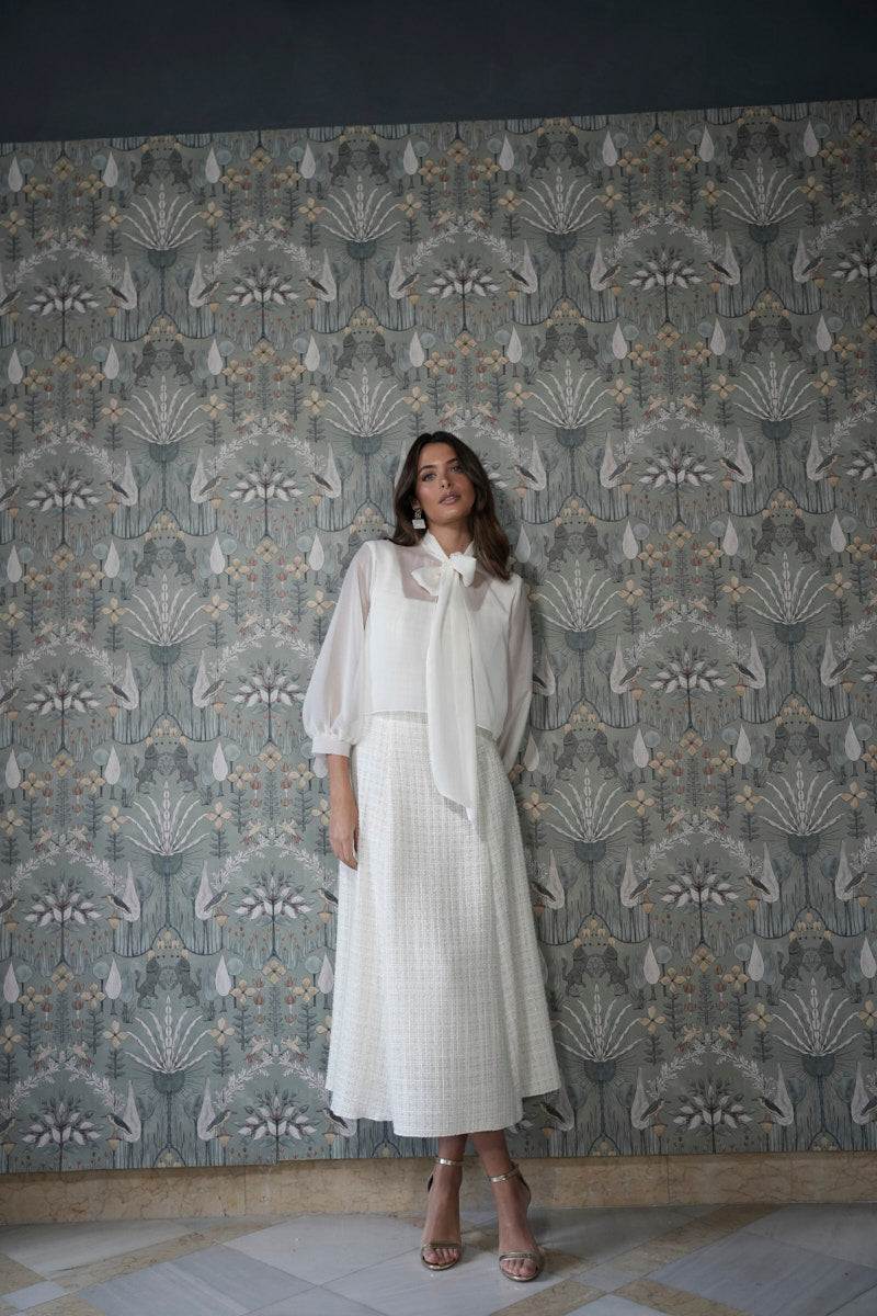 Vestido Madre Comunión | Chanel y Gasa | Crudo | Blois| Última talla M - Imagen 4