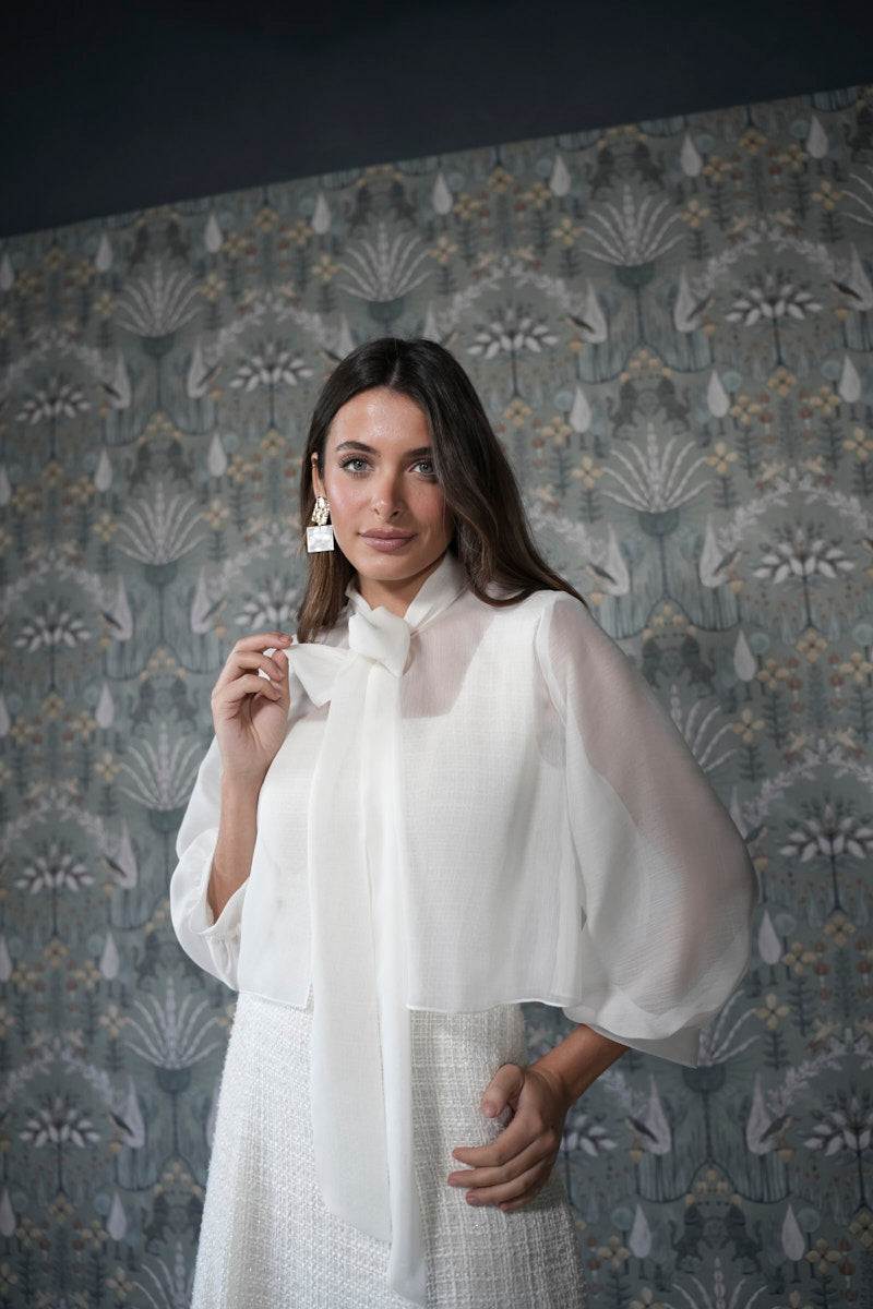 Vestido Madre Comunión | Chanel y Gasa | Crudo | Blois| Última talla M - Imagen 2