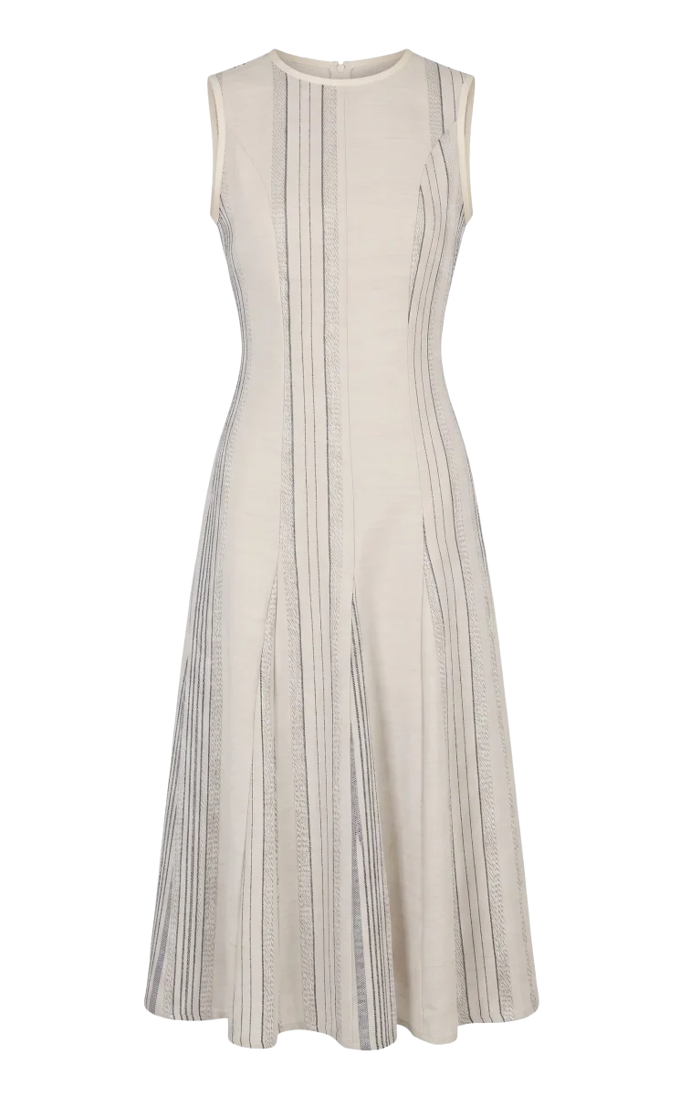 Vestido Cala Godetes Rayas Azul - Imagen 9