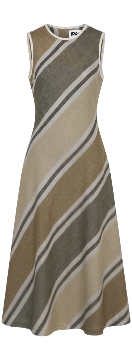 Vestido Moka Rayas Marrón - Imagen 8